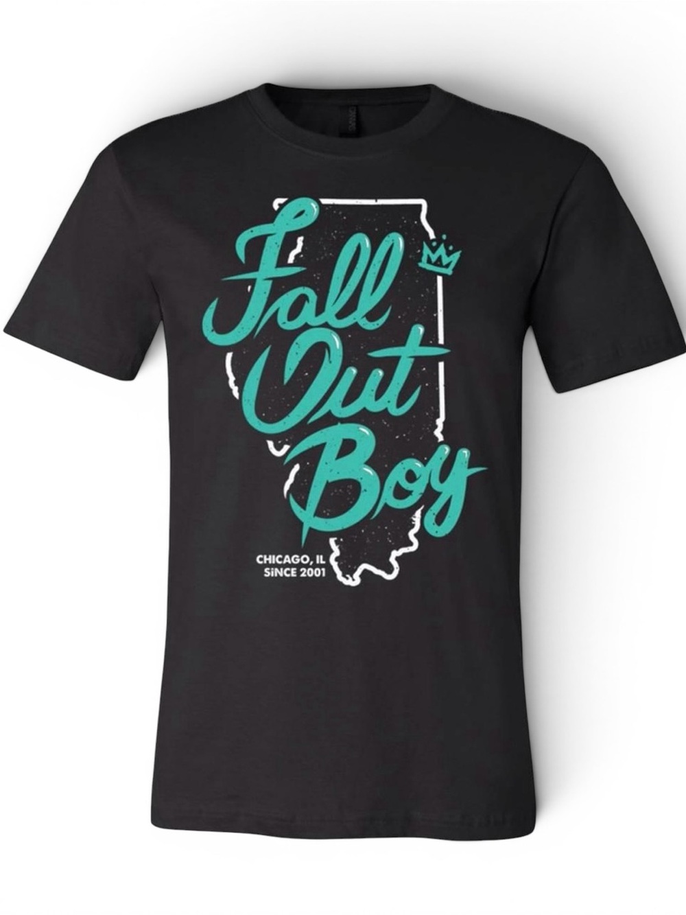 Fall Out Boy Chicago IL Since 2001 Black Graphic Band Tee Unisex XXL NIP
